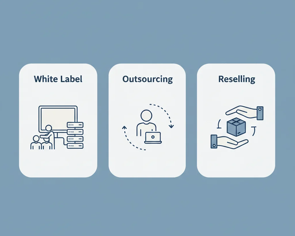 White Label vs Outsourcing vs Reselling Differences