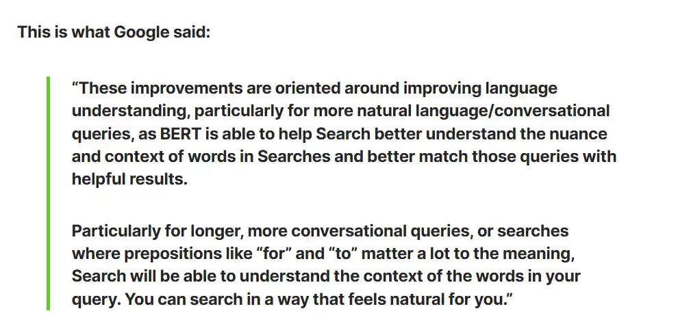 what google says