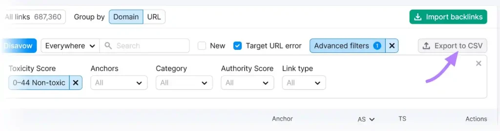 identified the broken links