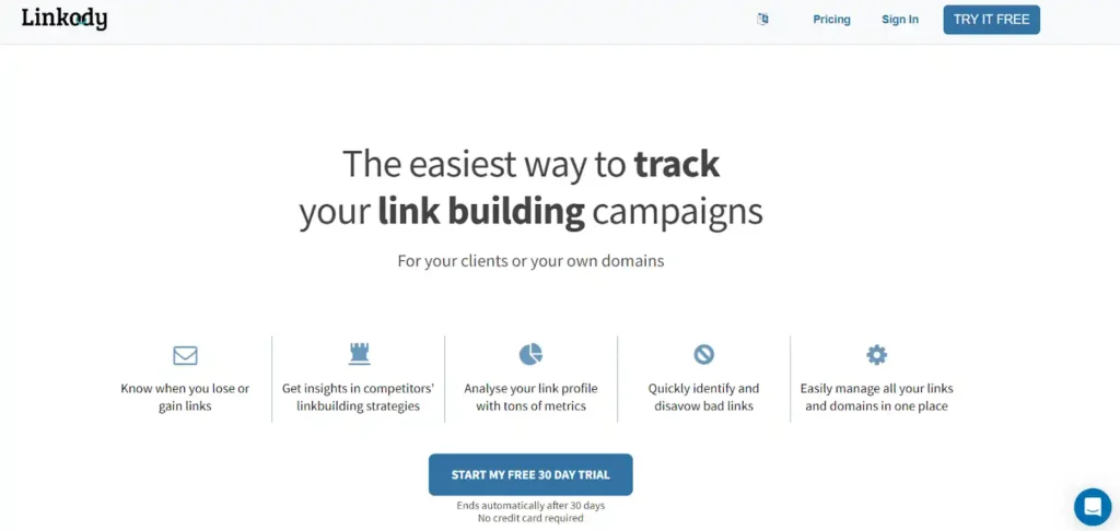 Linkody tracking