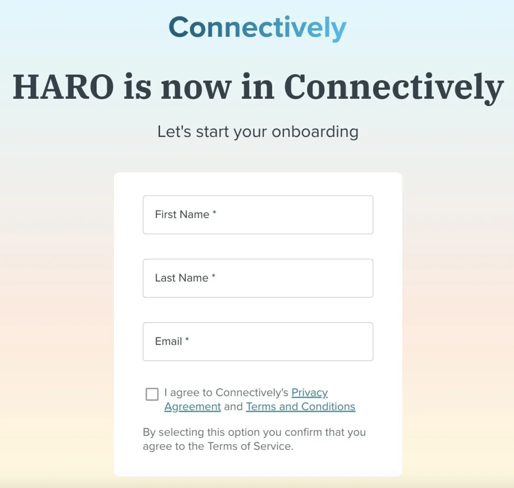 Set Up Your HARO Account