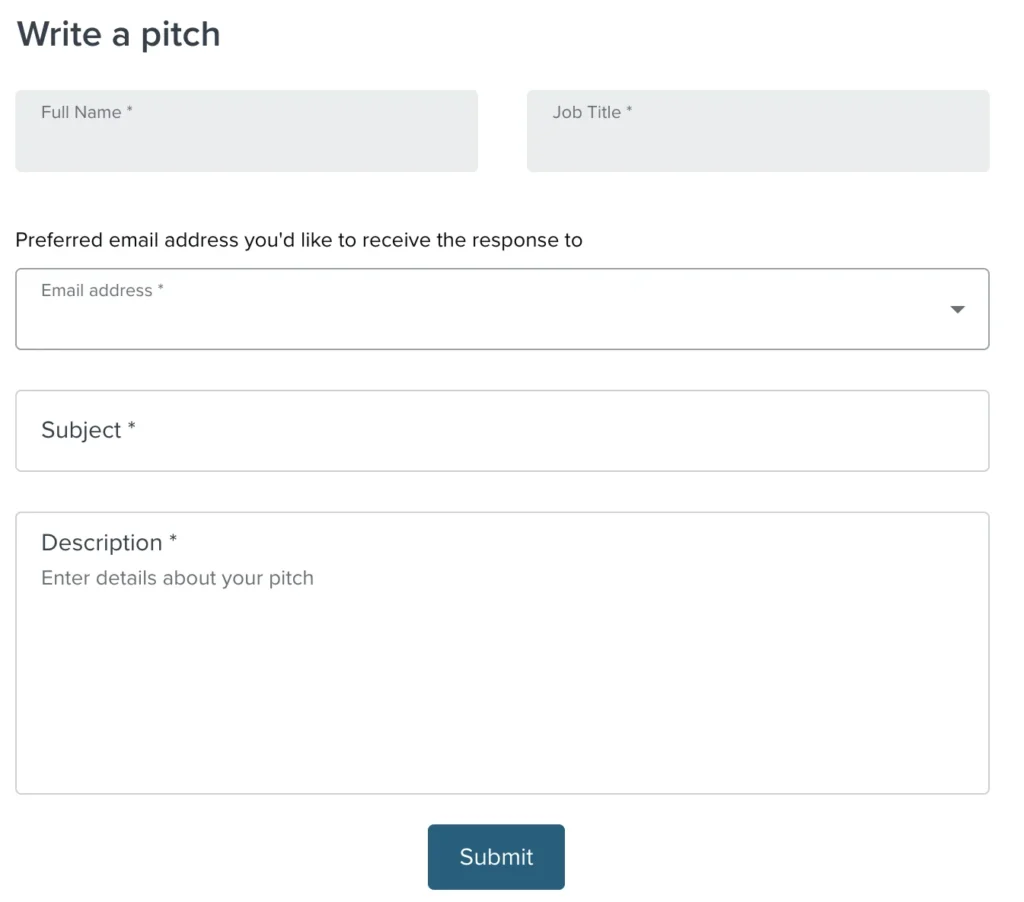 writing the pitch