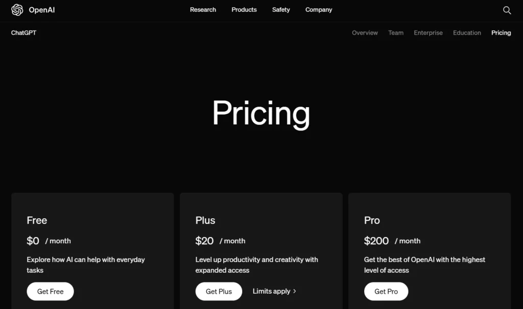 ChatGPT Pricing