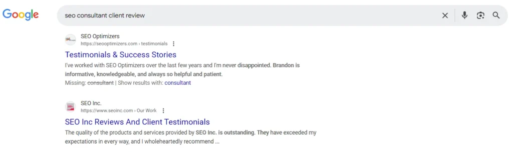 Client Testimonials and Reviews