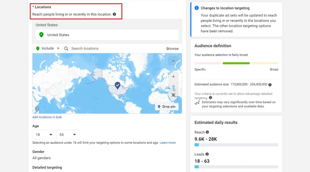 Geo-Targeted Features