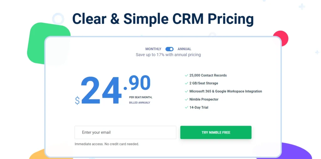 Clear & Simple CRM Pricing