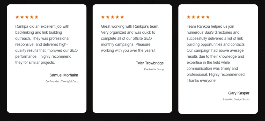 Case Study Testimonials