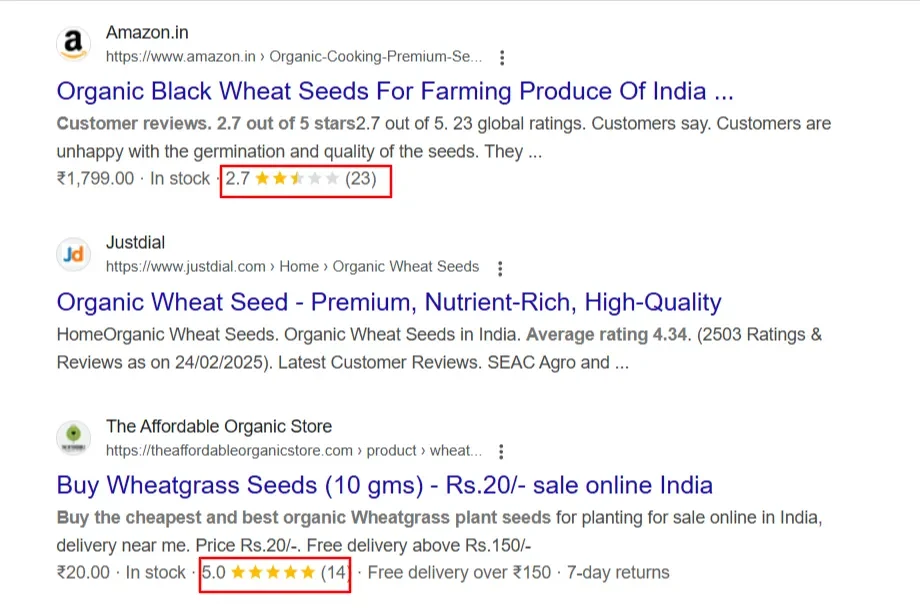 Star Ratings and Detailed Feedback
