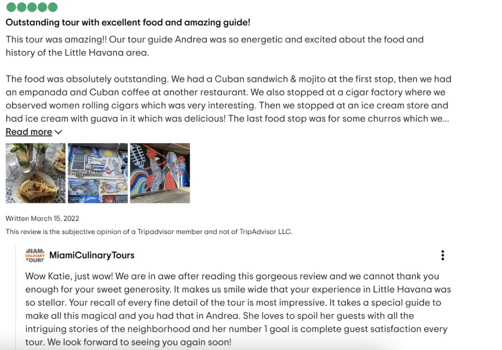 Outstanding tour with execellent food and amazing guide!