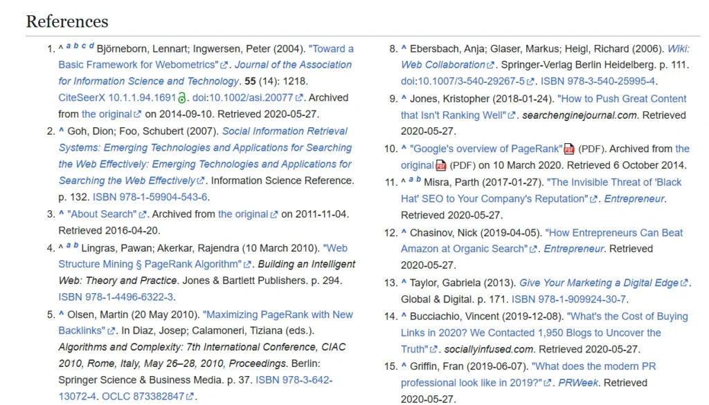 Wiki References