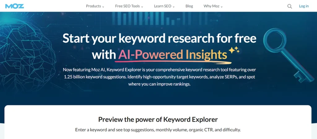 Moz Keyword Explorer