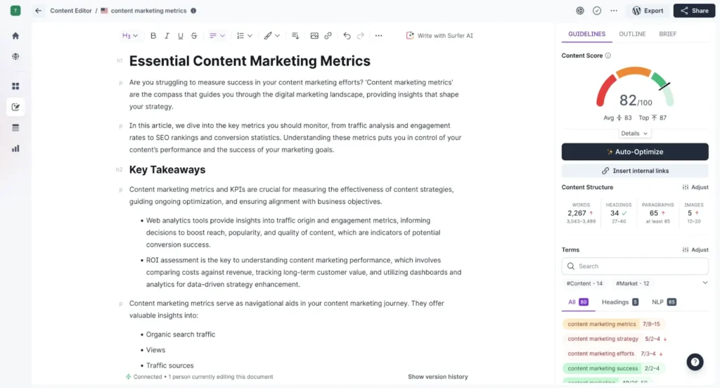 Key Features of Surfer SEO