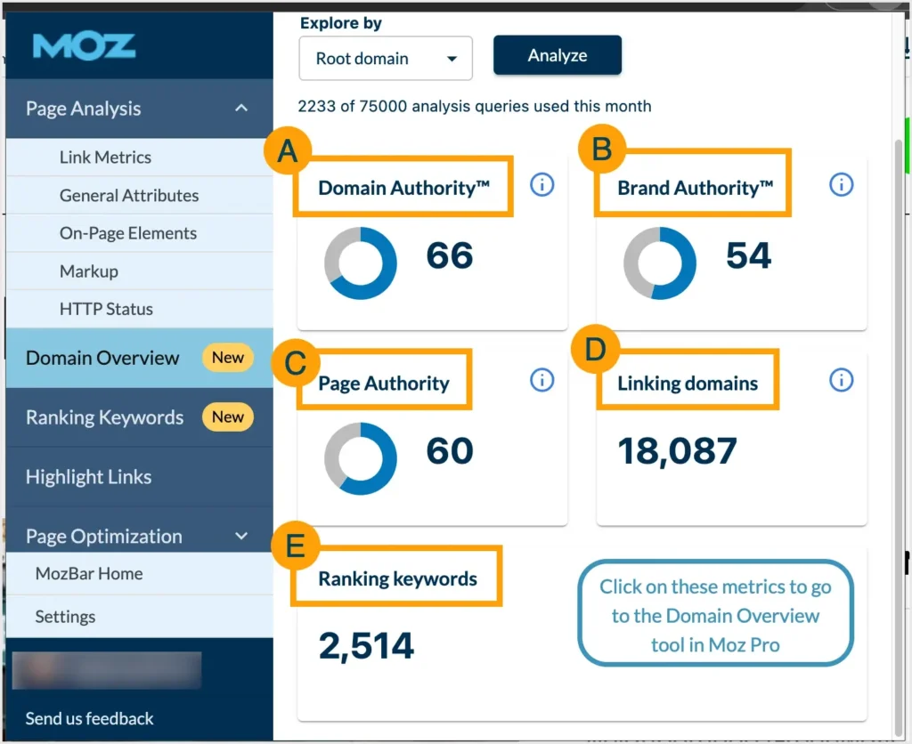 MozBar Dashboard