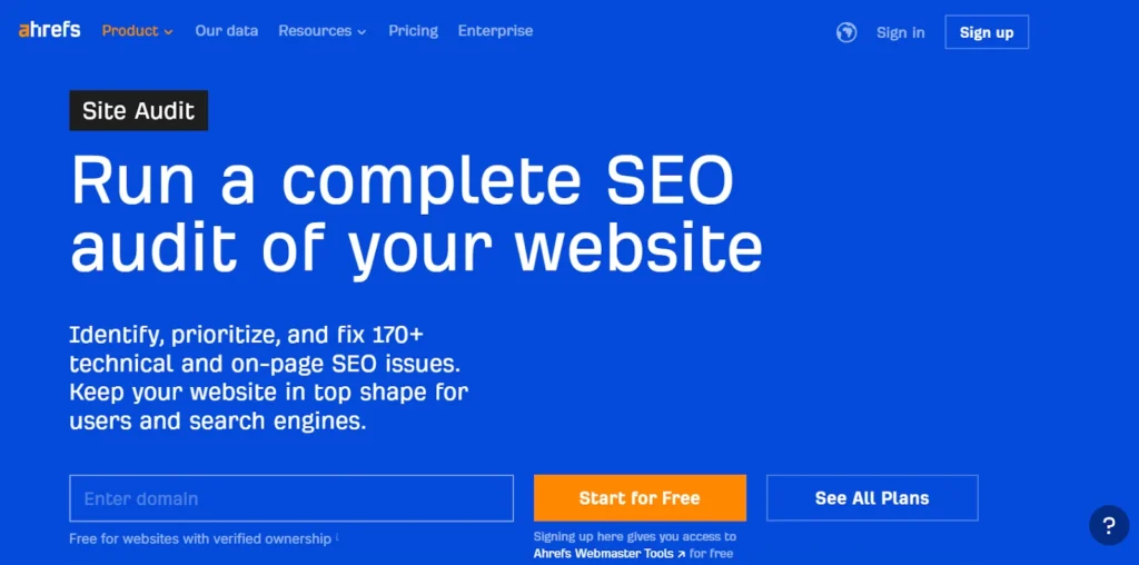 Ahrefs Site Audit