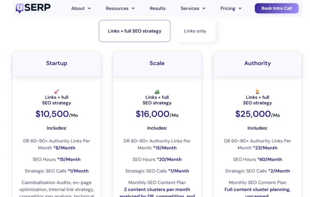 uSERP Pricing