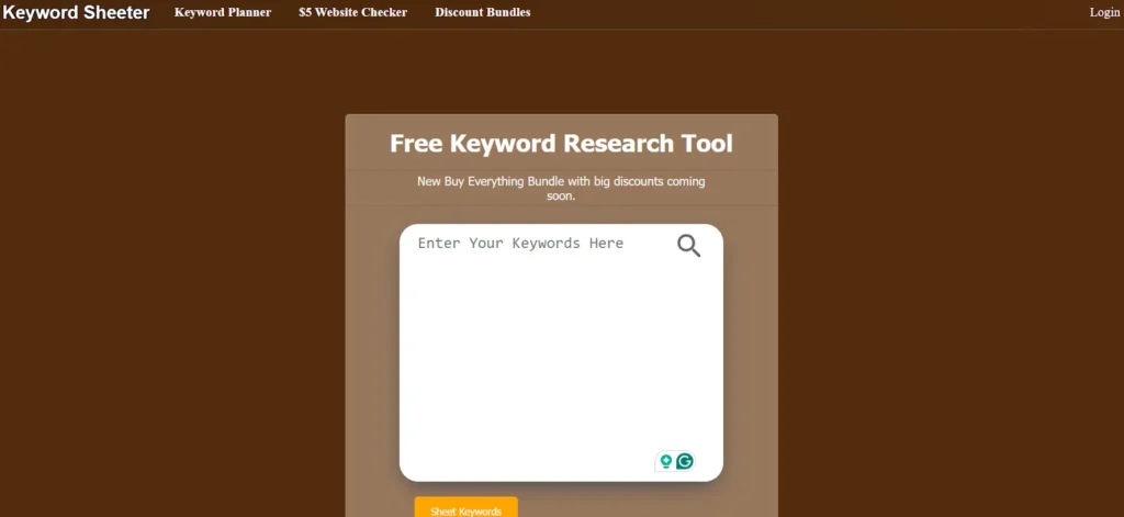 Keyword Sheeter
