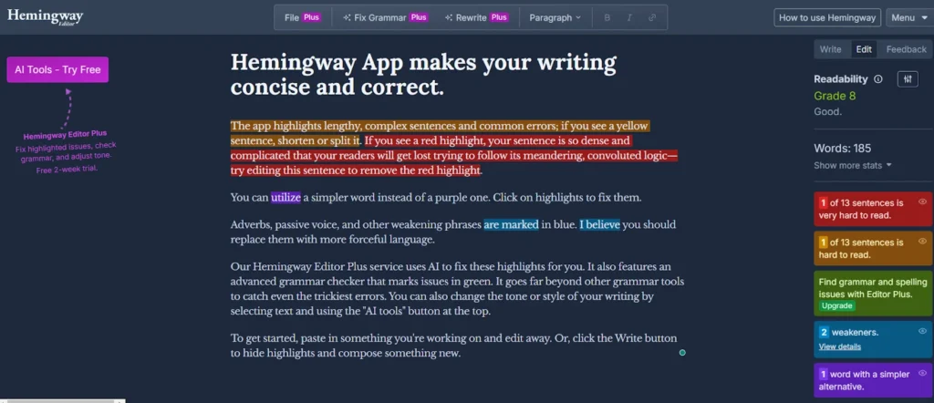Hemingway Editor